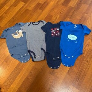 Carter's Blue and Navy Bodysuit Set